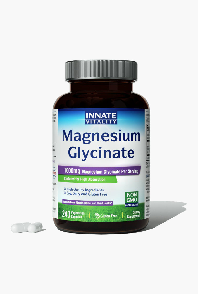 glutathione and magnesium glycinate + Malate, 100 Capsules, by Vital Nutrients Magnesium Glycinate 500 mg, 3