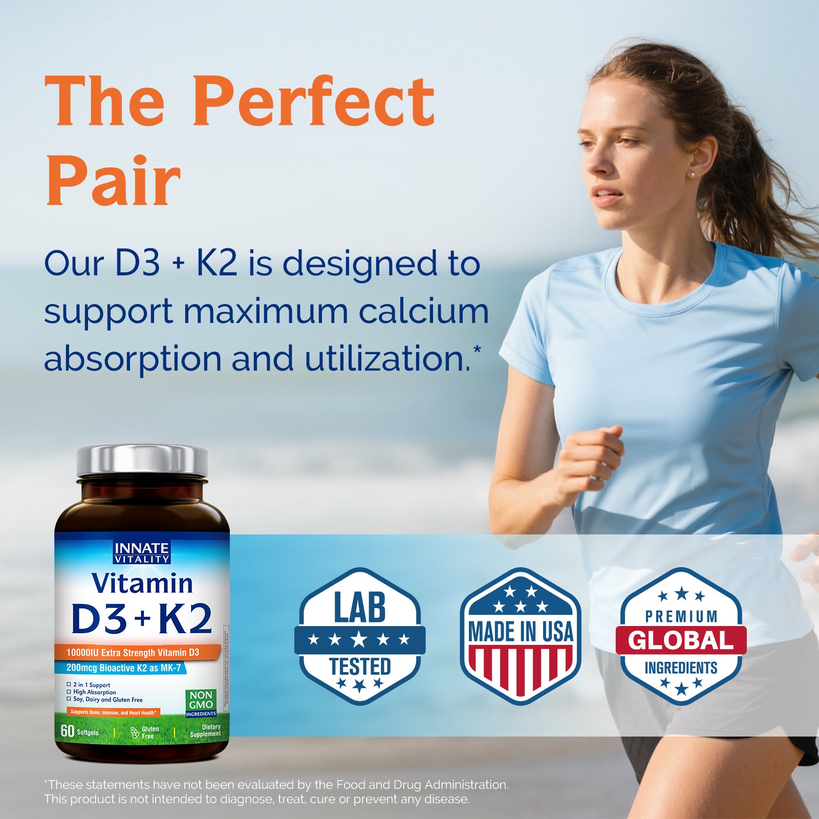 Vitamin D3 + K2