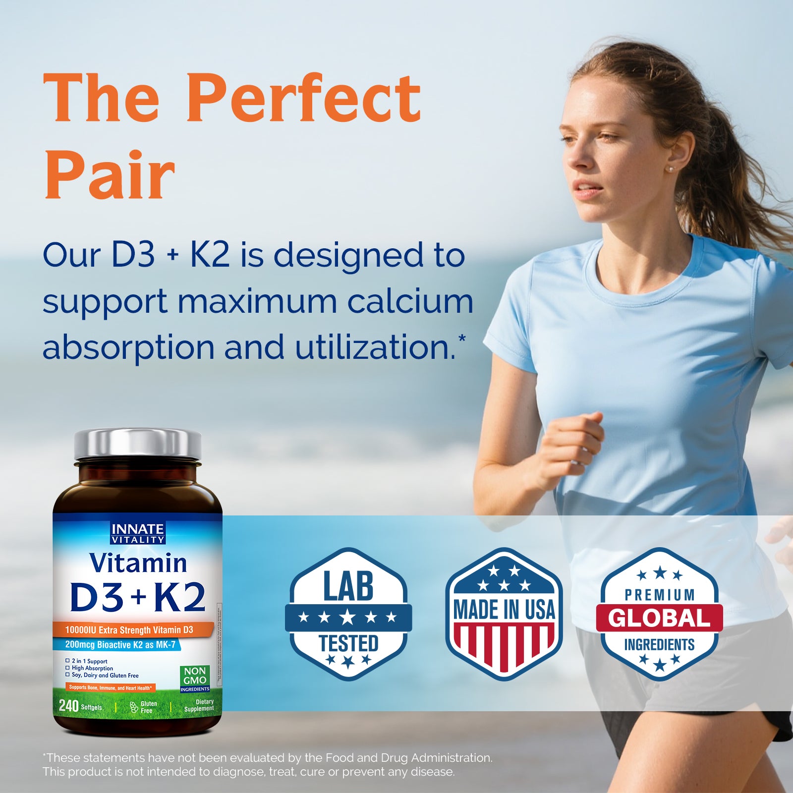 Vitamin D3 + K2