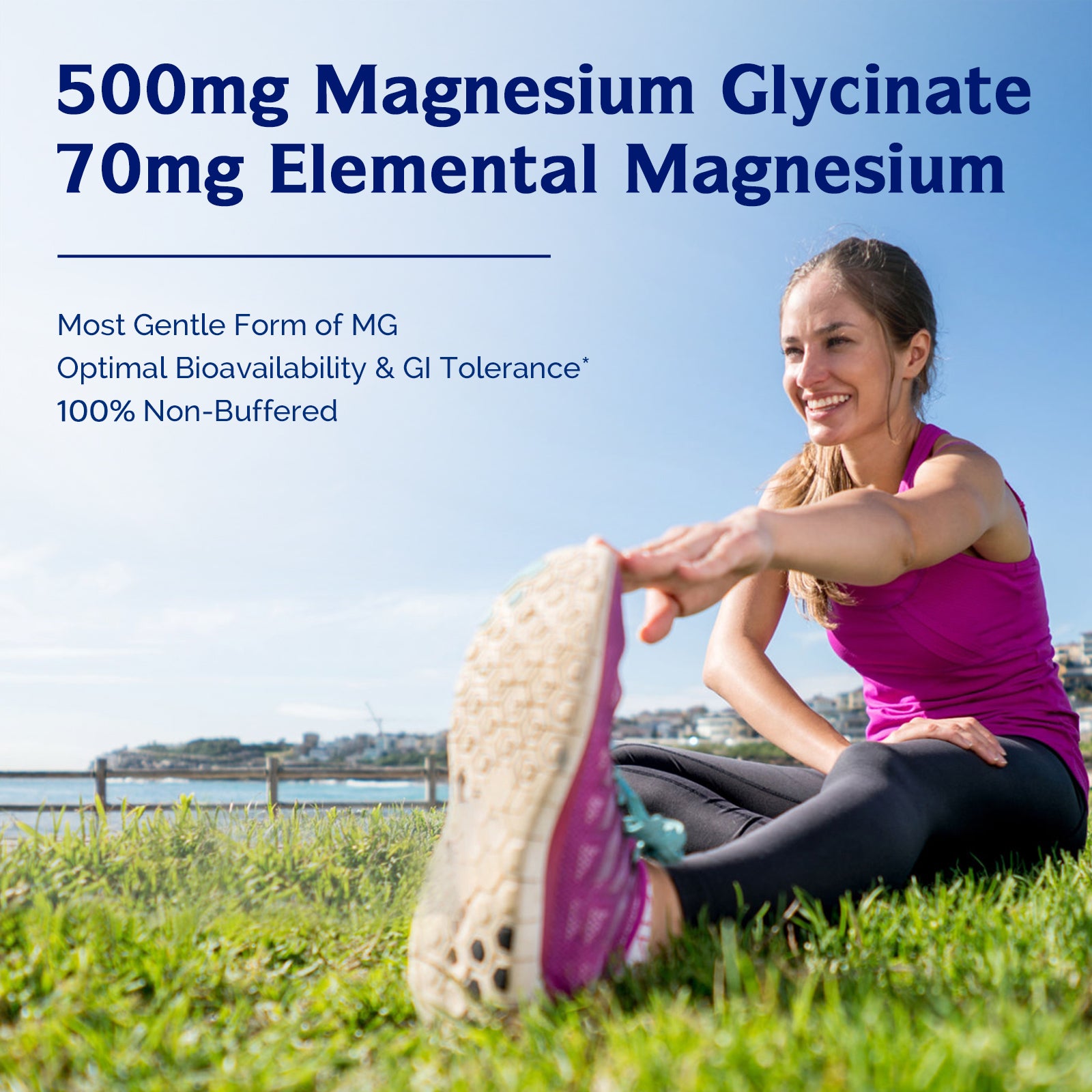 Magnesium Glycinate 500mg Chelated Non Buffered